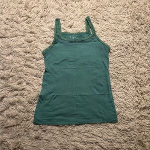 Elle Green Tank Top with Lace Size XS